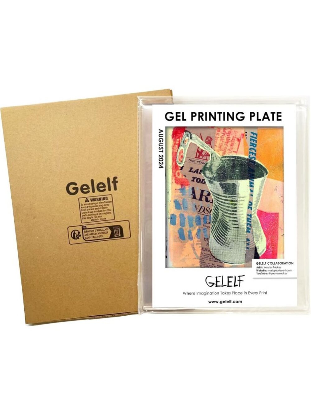 Upgraded Gel Printing Plate for Monoprinting Art - 9x12, No Aging or Bubbling